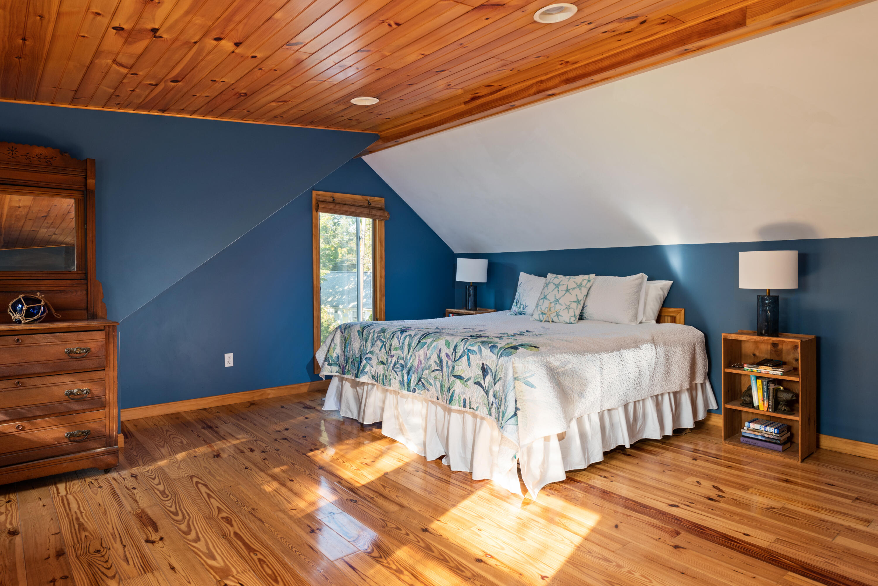 59 Nob Hill Road Chatham, MA 02633 - Photo 13 of 24 a bedroom with a bed and a flat tv screen on dresser