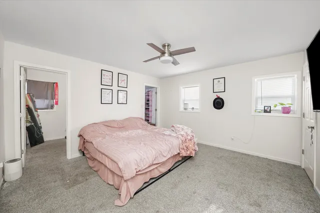 a room with a window and gym equipment