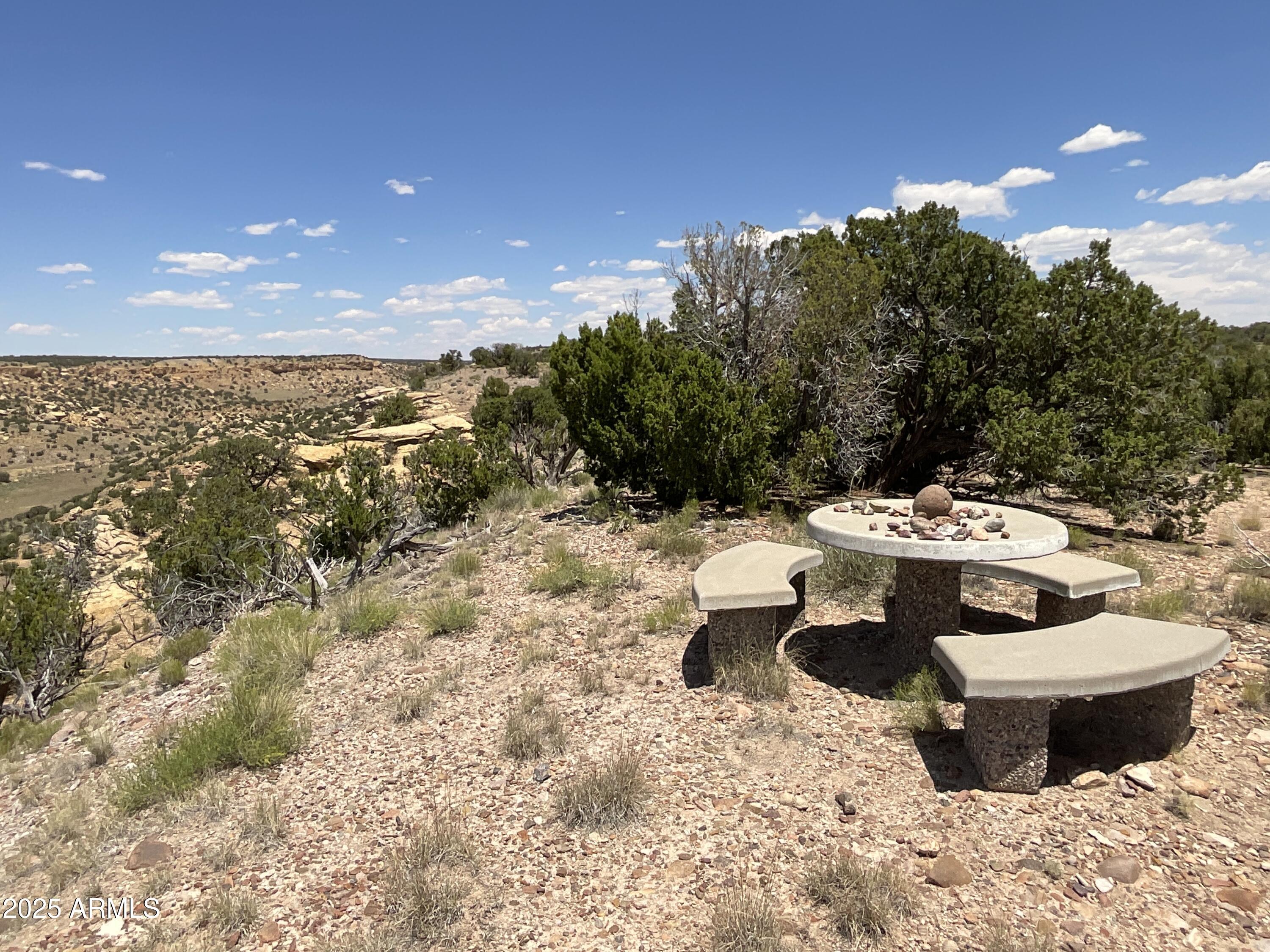 61 County Rd N6379 St. Johns, AZ 85936 - Photo 32 of 33 a view of a terrace with a table and chairs