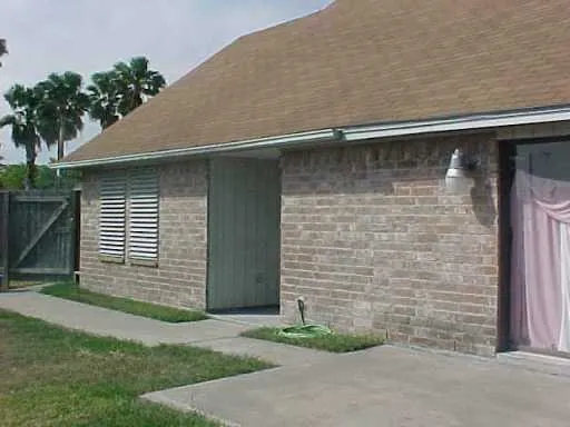a backyard of a house