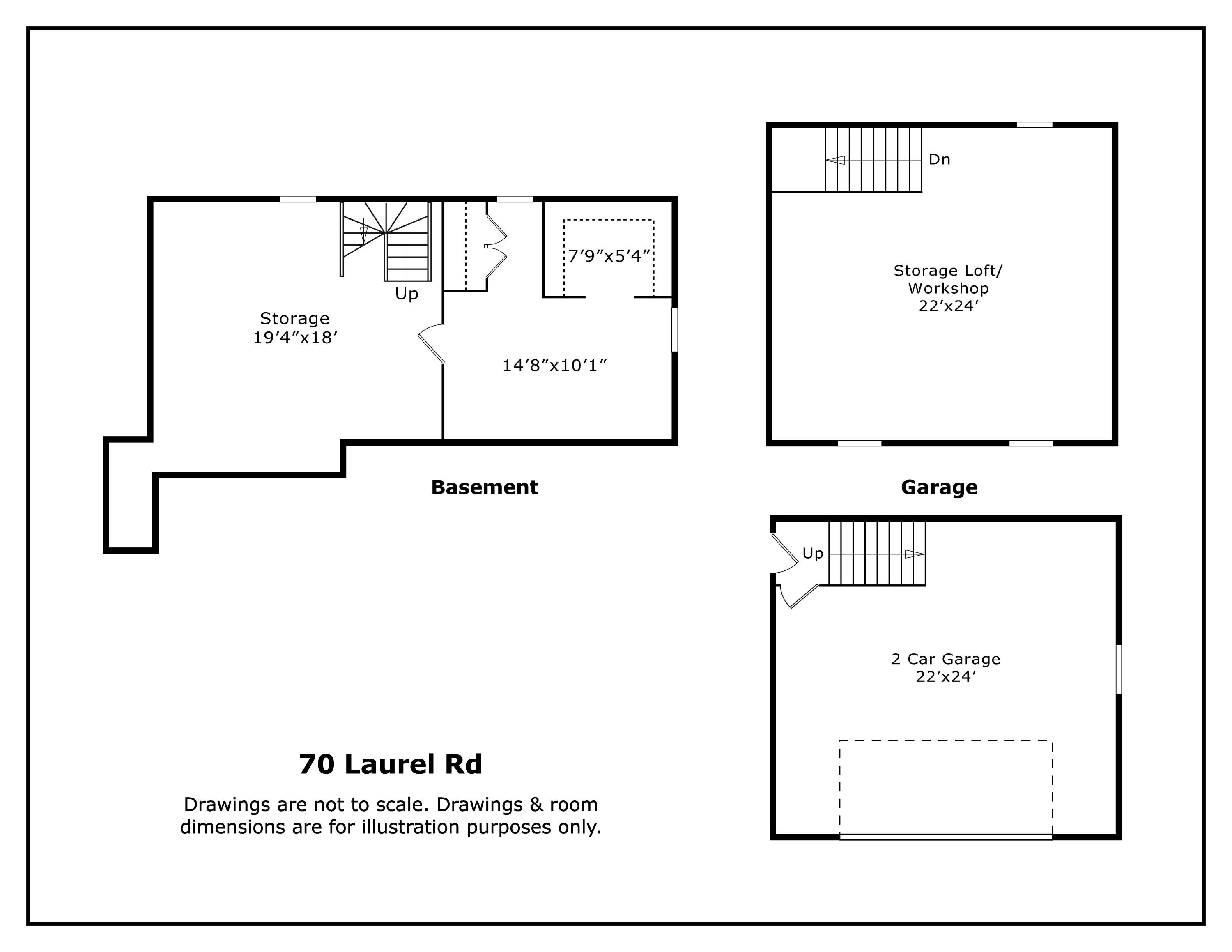 70 Laurel Road Pinehurst, NC 28374 - Photo 43 of 43 Basement/Garage Floorplan