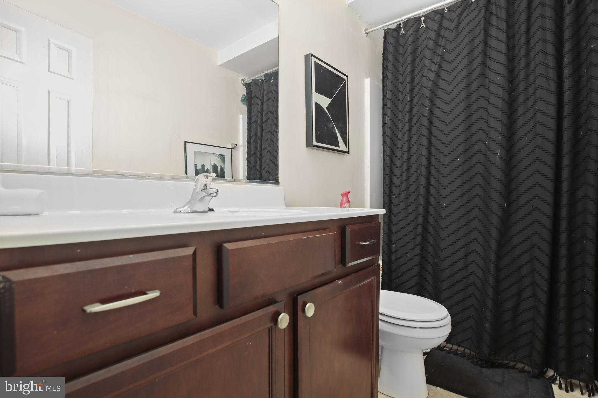 317 12th Street Colonial Beach, VA 22443 - Photo 25 of 28 a bathroom with a sink a toilet and mirror