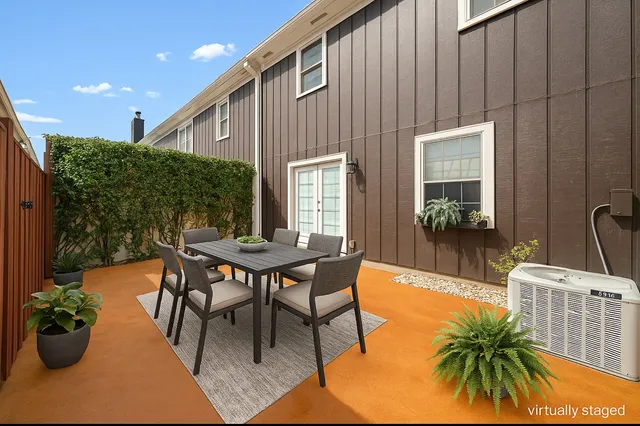 a house view with a seating space