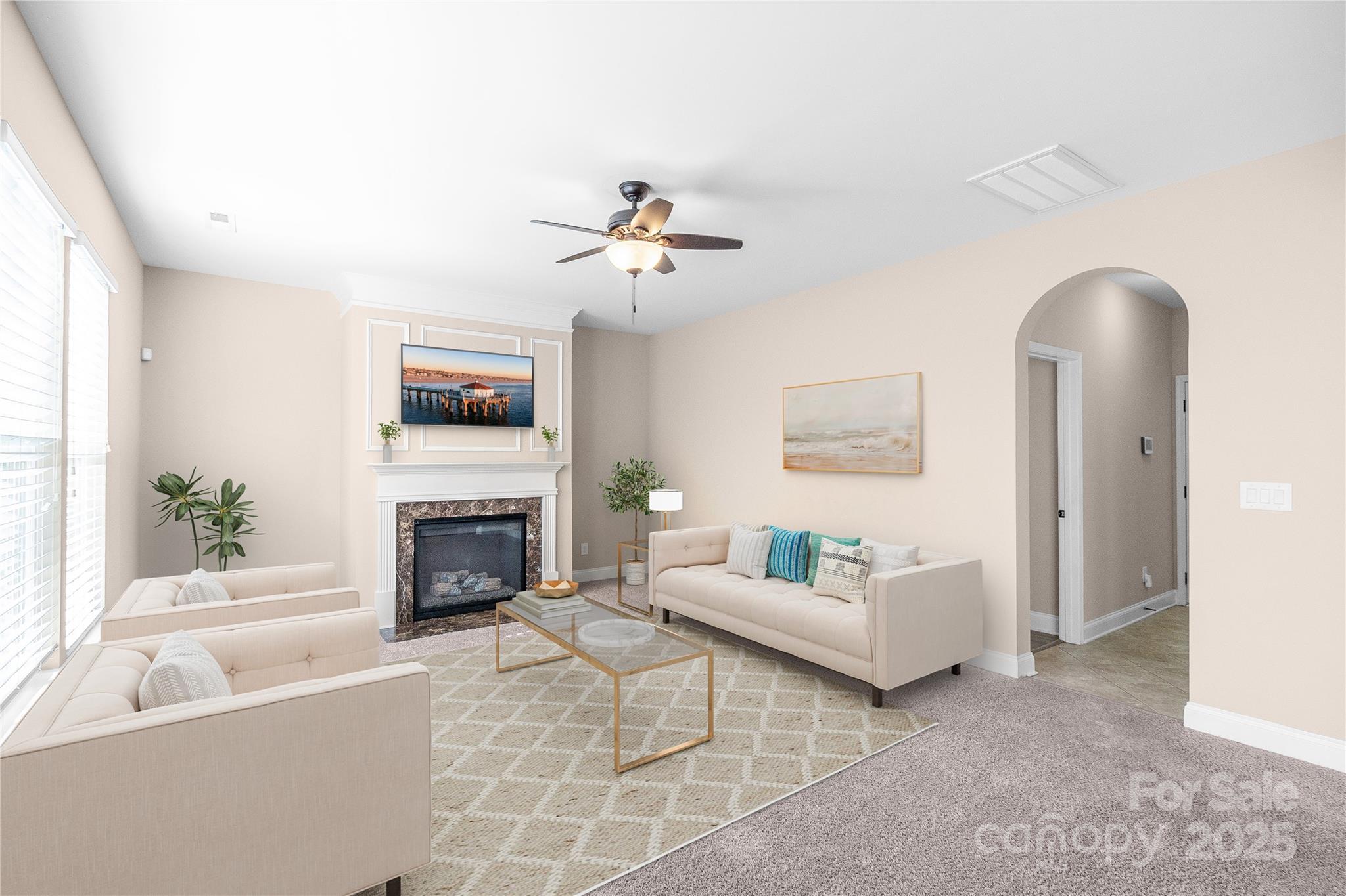 2003 Fallondale Road Waxhaw, NC 28173 - Photo 12 of 27 a living room with furniture and a fireplace