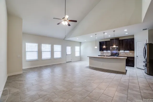 a view of a hallway with entryway