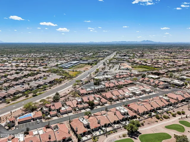 an aerial view of a city