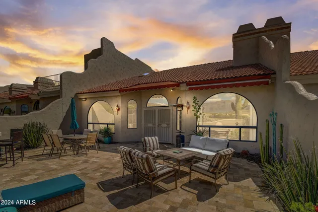 a front view of a house with parking