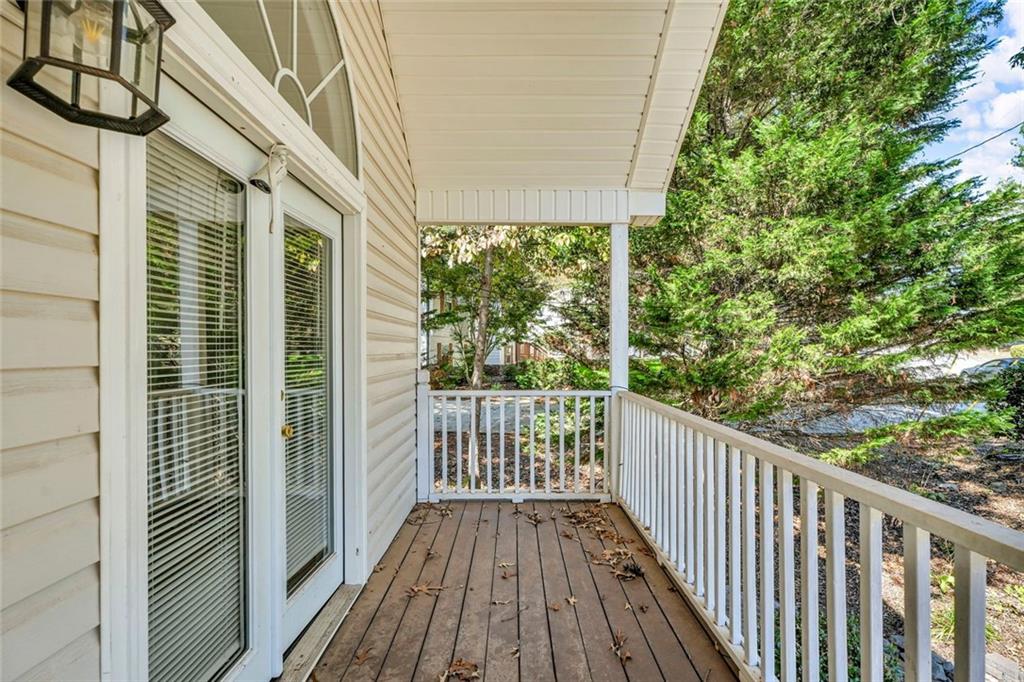 281 Cedars Glen Circle Villa Rica, GA 30180 - Photo 48 of 52 a view of a wooden balcony