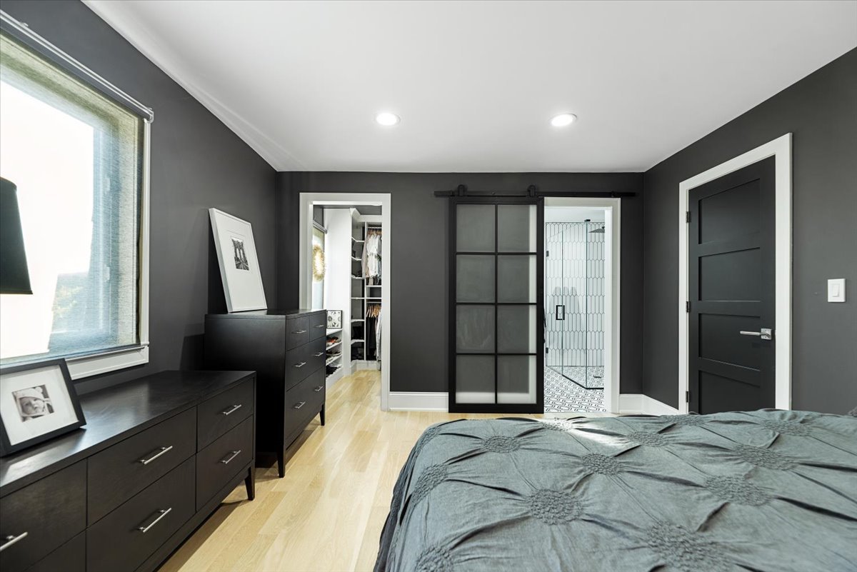 768 High Ridge Road Roselle, IL 60172 - Photo 23 of 46 a bedroom with a bed and wooden floor