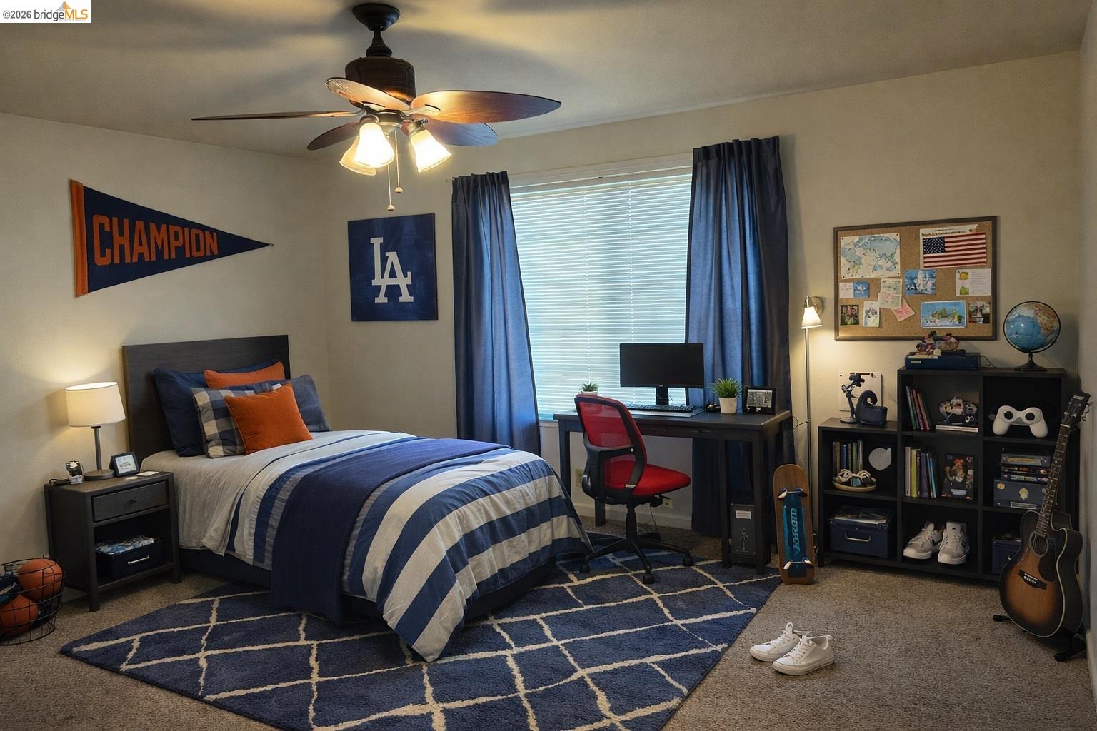 3816 Teek Court Ceres, CA 95307 - Photo 12 of 21 a bedroom with furniture and a chandelier