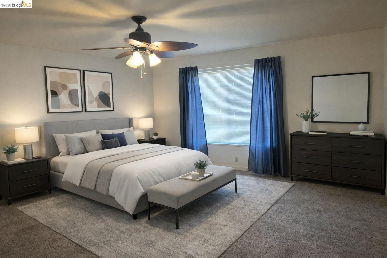 3816 Teek Court Ceres, CA 95307 - Photo 8 of 21 a bedroom with a bed and a chandelier