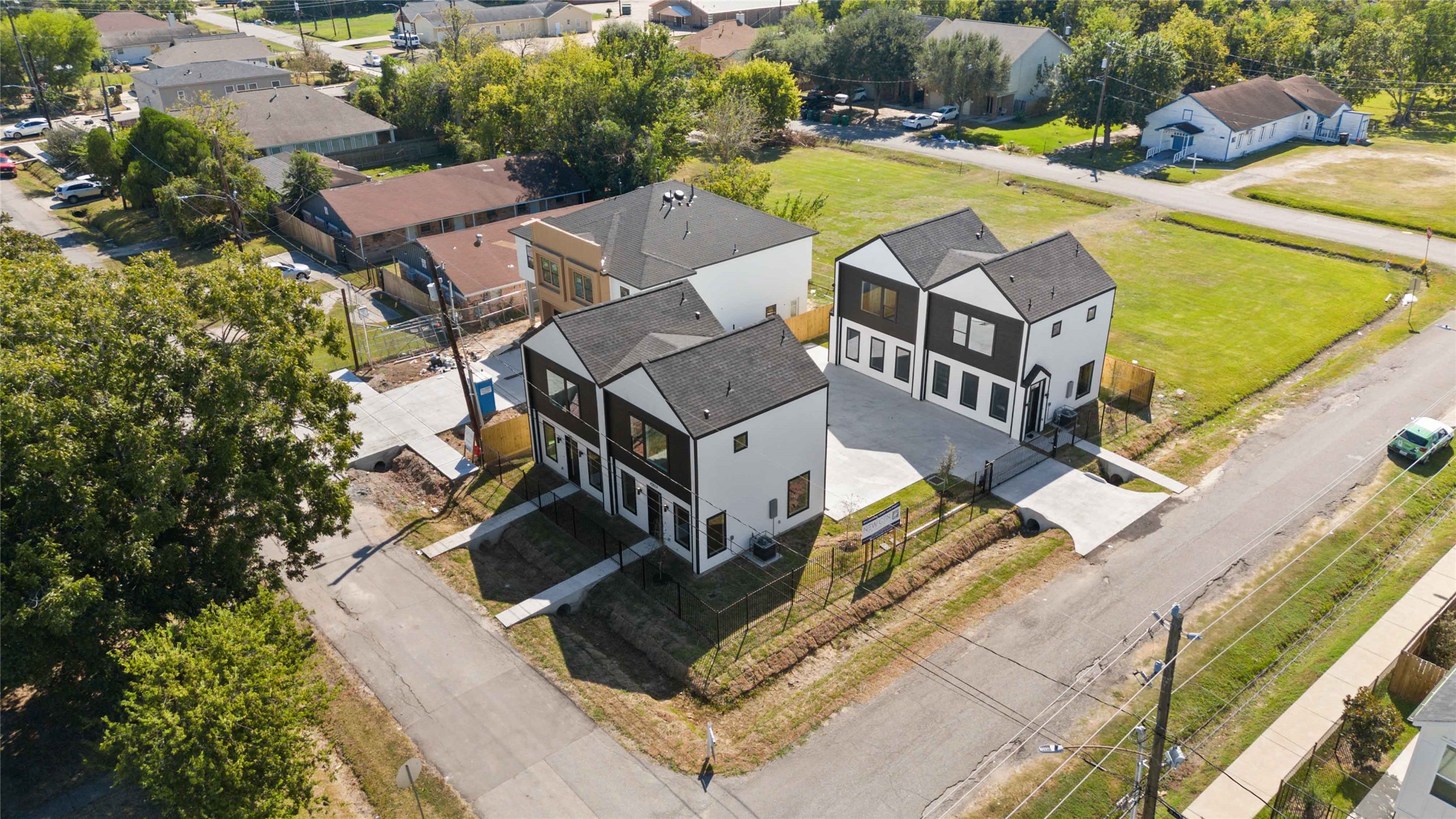 4202 Kewanee Street, Unit B Houston, TX 77051 - Photo 36 of 47 an aerial view of a house with a swimming pool