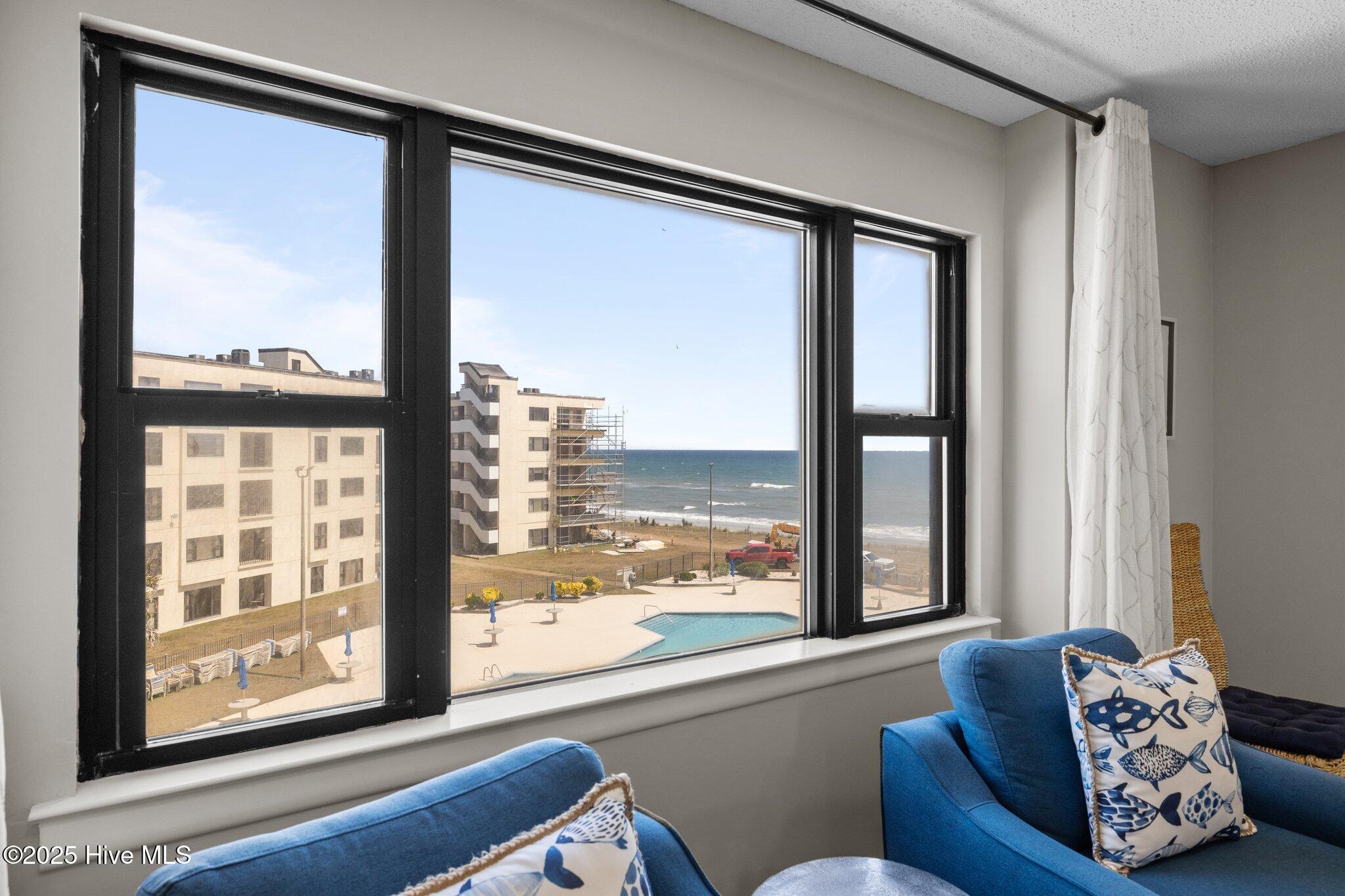 1505 Salter Path Road, Unit 409 Indian Beach, NC 28512 - Photo 27 of 29 Living Room Window View