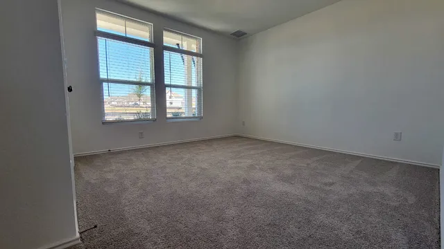 an empty room with a window