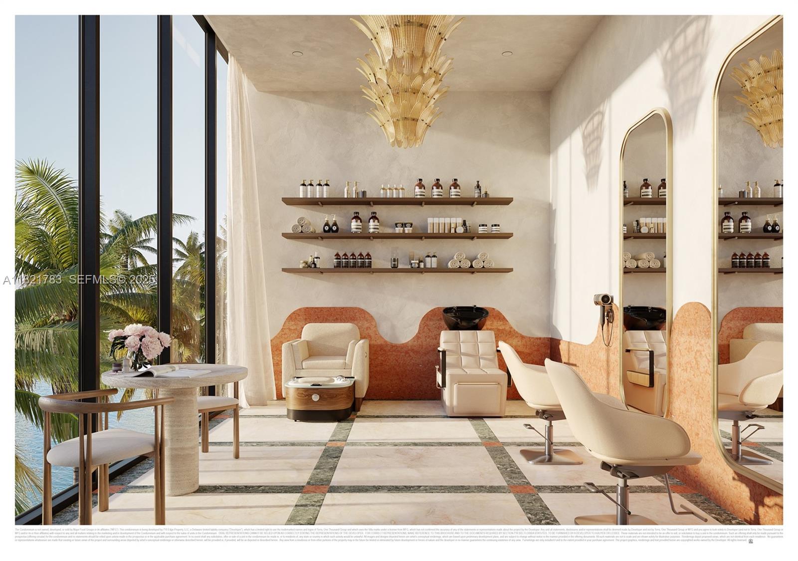 710 Northeast 29th Street, Unit 3002 Miami, FL 33137 - Photo 25 of 29 a view of a dining room with furniture and chandelier