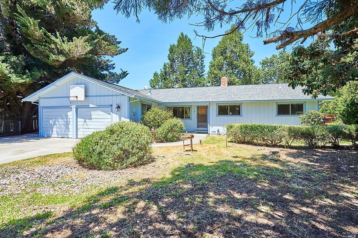 5591 Ver-Ni Road Sebastopol, CA 95472 - Photo 1 of 1 a view of a house with a yard and potted plants
