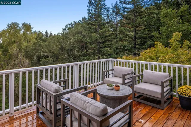 a view of a patio on the roof deck