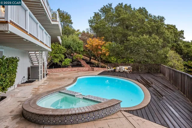 a view of a bench in a garden