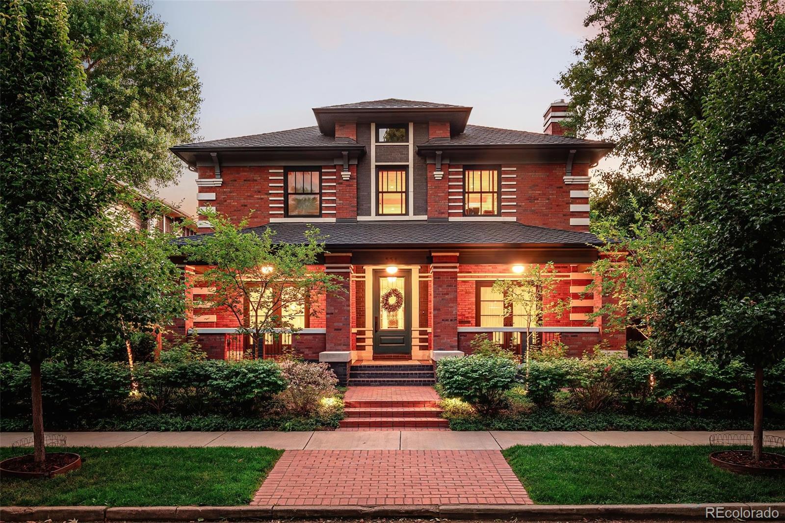 a front view of a building