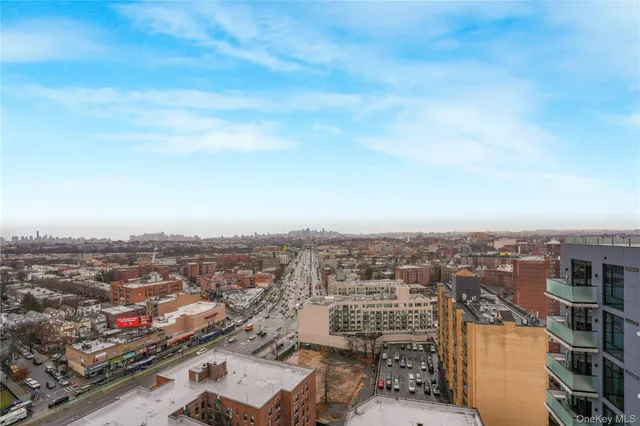 an aerial view of a city