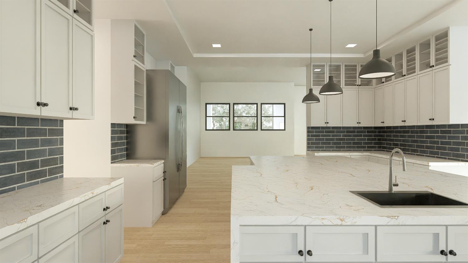 2040 West Green Springs Road El Dorado Hills, CA 95762 - Photo 7 of 24 a kitchen with granite countertop white cabinets and white appliances