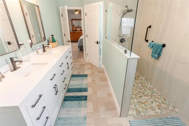 an aerial view of multiple houses with outdoor space