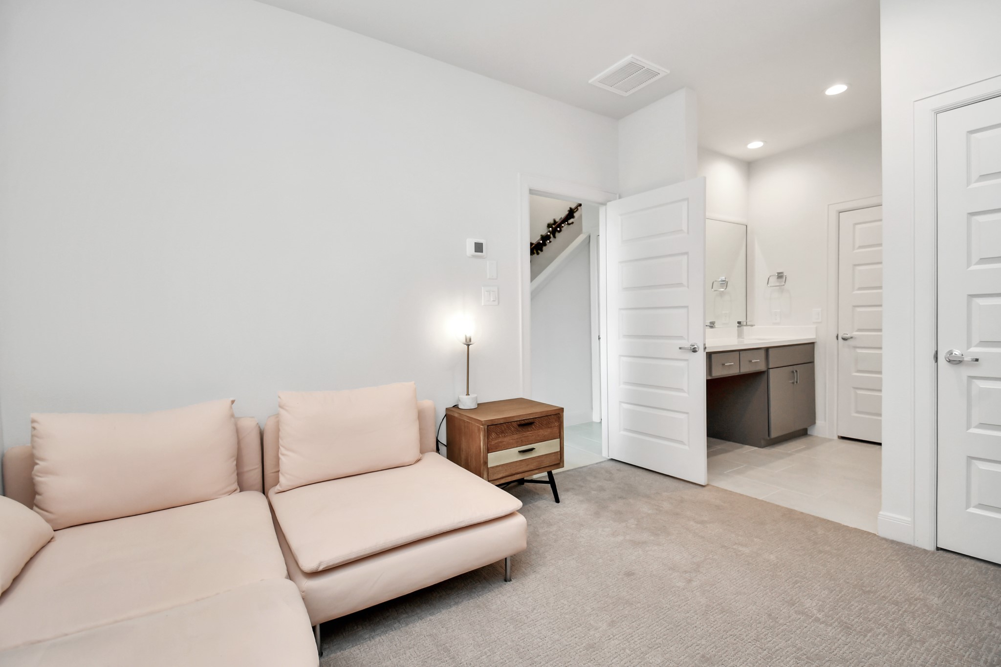 1905 Maury Street, Unit A Houston, TX 77026 - Photo 10 of 44 a living room with furniture and a fireplace