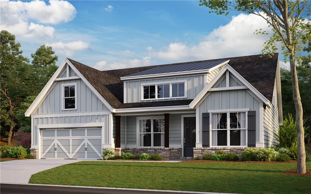 138 Torrey Pines Circle Villa Rica, GA 30180 - Photo 18 of 18 front view of a house with a yard