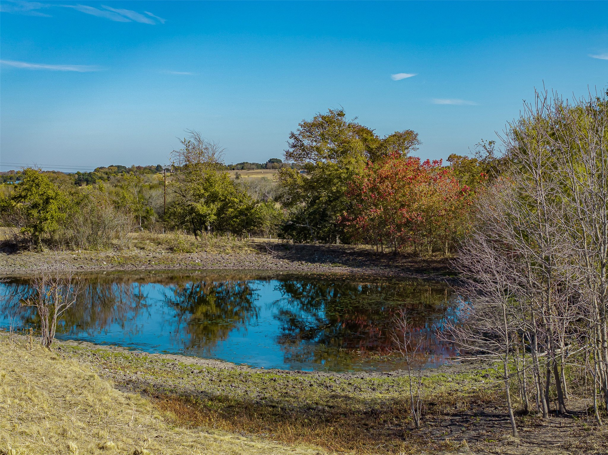 4435 Hartfield Road Round Top, TX 78954 - Photo 3 of 20 a view of a lake from a yard