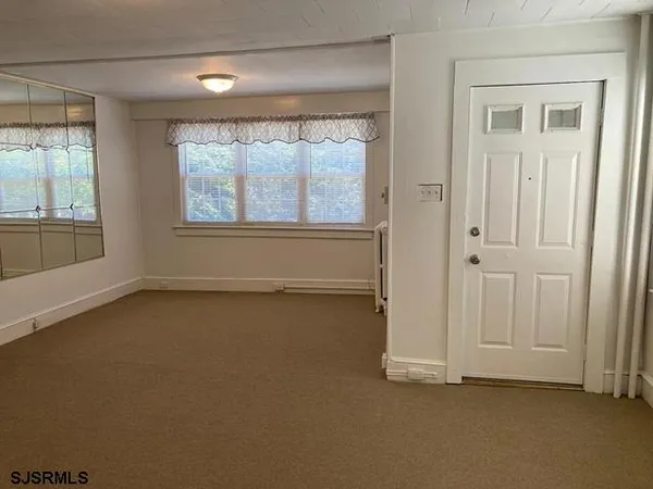 an empty room with a window