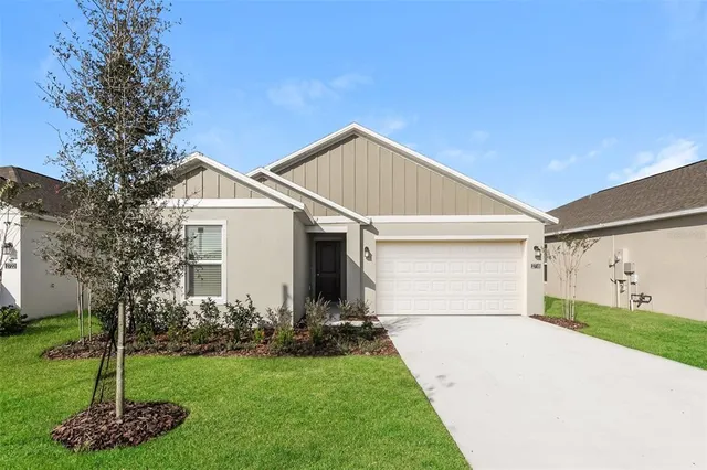 a view of a backyard with potted plants
