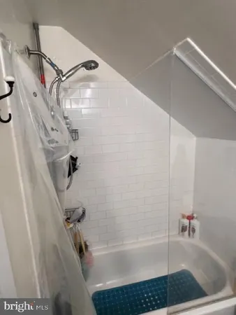 a bathroom with a tub