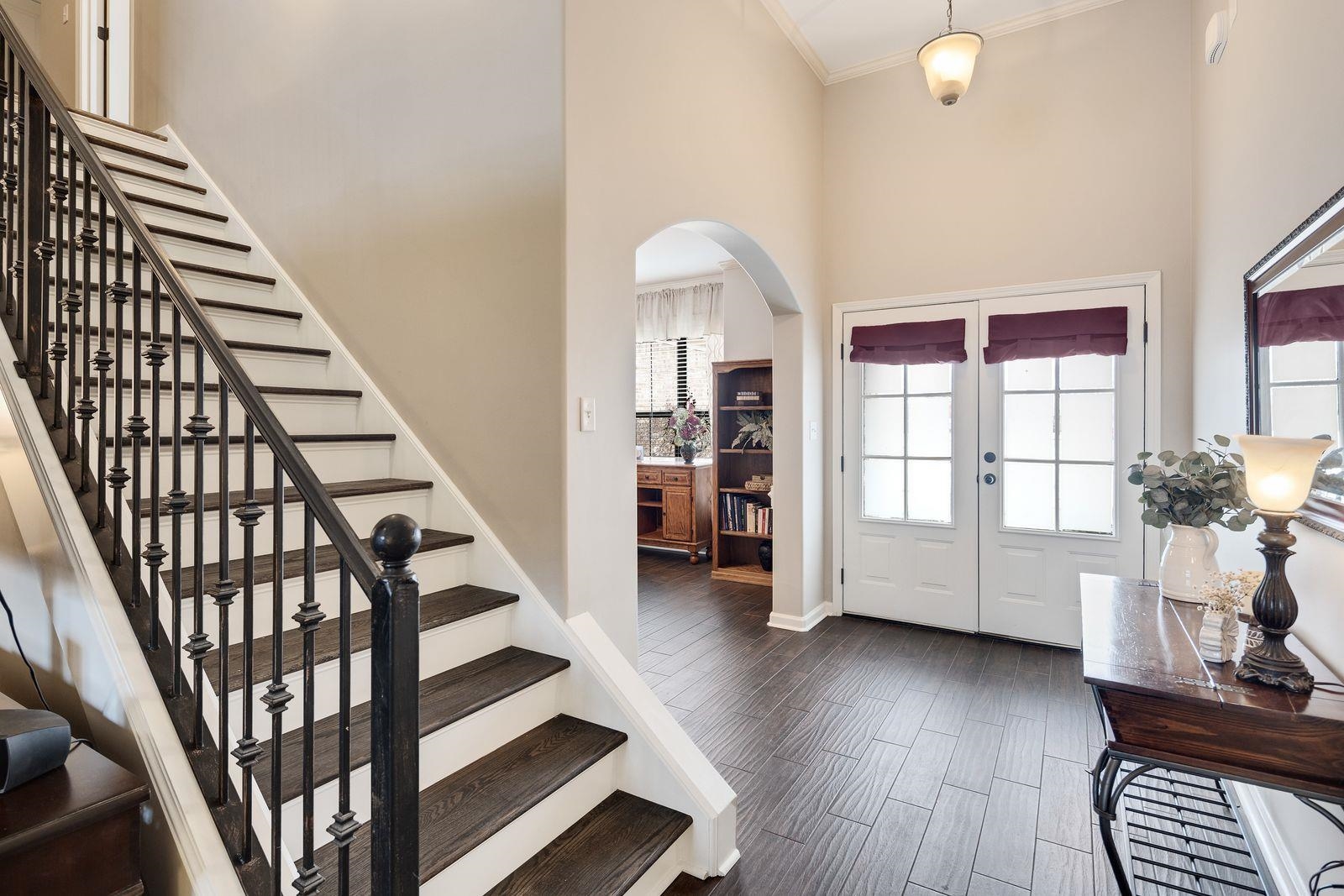 6247 Willow Walk Way Arlington, TN 38002 - Photo 8 of 40 a view of staircase with wooden floor and white walls