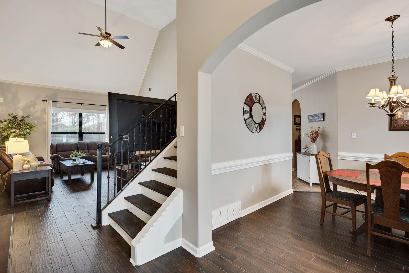 6247 Willow Walk Way Arlington, TN 38002 - Photo 9 of 40 a view of entryway dining room and hall with wooden floor