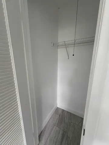 a view of a walk in closet