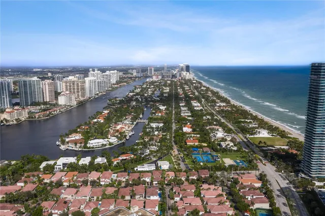 a city view with tall buildings