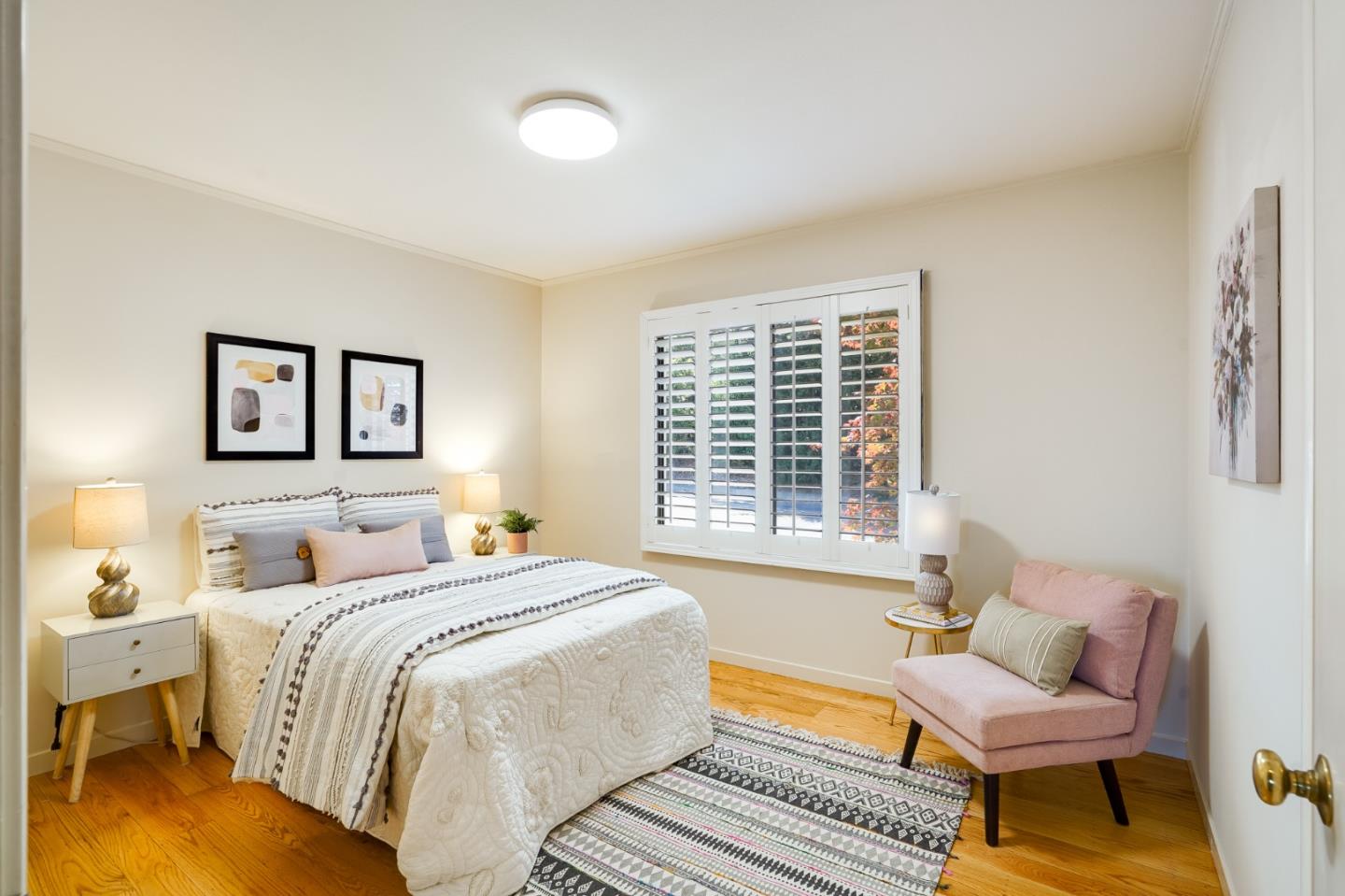 1273 Vista Grande Millbrae, CA 94030 - Photo 20 of 50 a bedroom with a bed and wooden floor