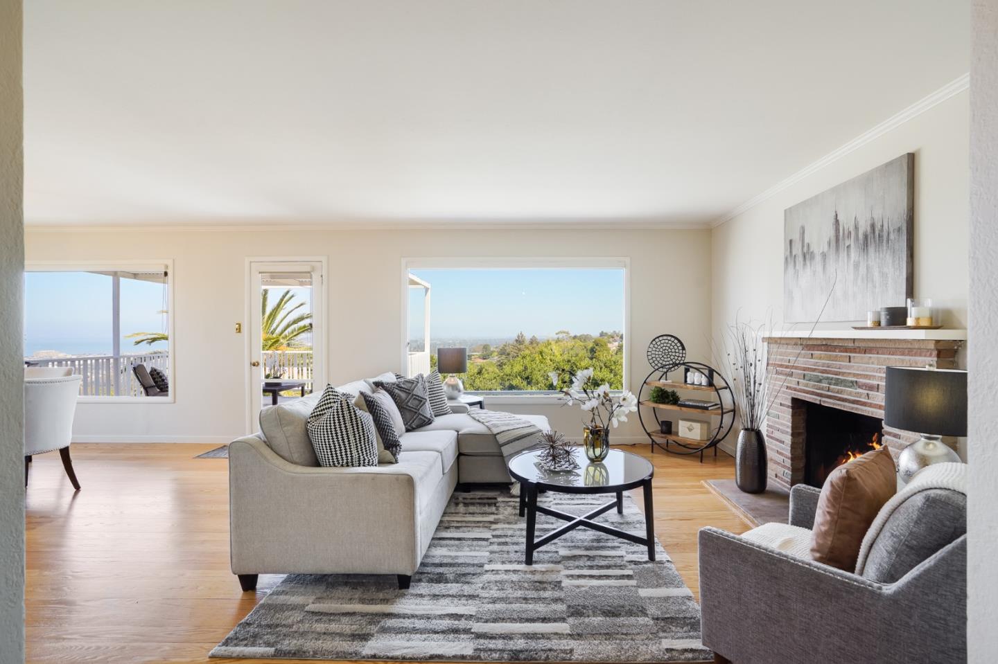 1273 Vista Grande Millbrae, CA 94030 - Photo 4 of 50 a living room with furniture and a fireplace