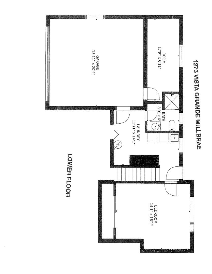 1273 Vista Grande Millbrae, CA 94030 - Photo 50 of 50 a picture of a floor plan