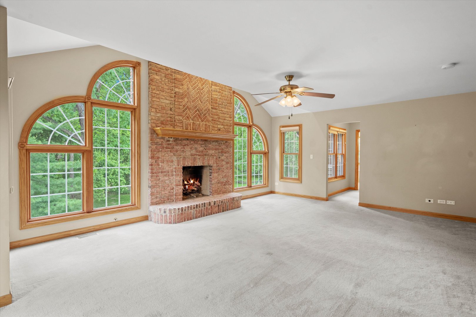 120 Fox Street Cary, IL 60013 - Photo 20 of 56 an empty room with windows and fireplace