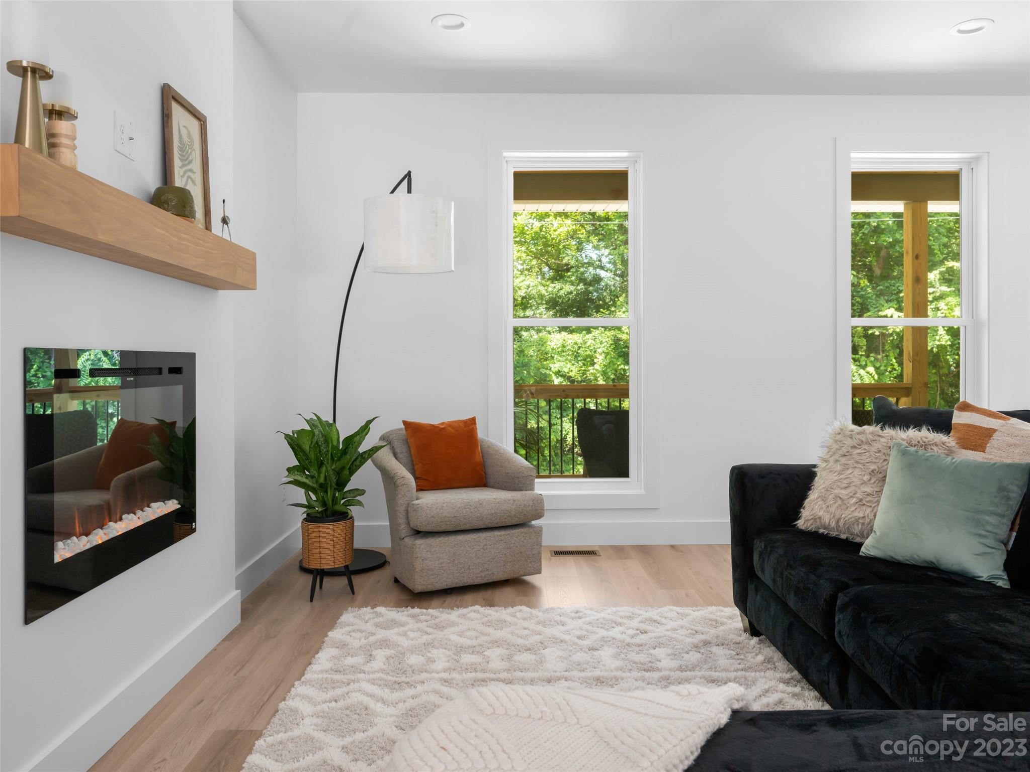 67 Raleigh Road Asheville, NC 28803 - Photo 7 of 43 a living room with furniture and a potted plant
