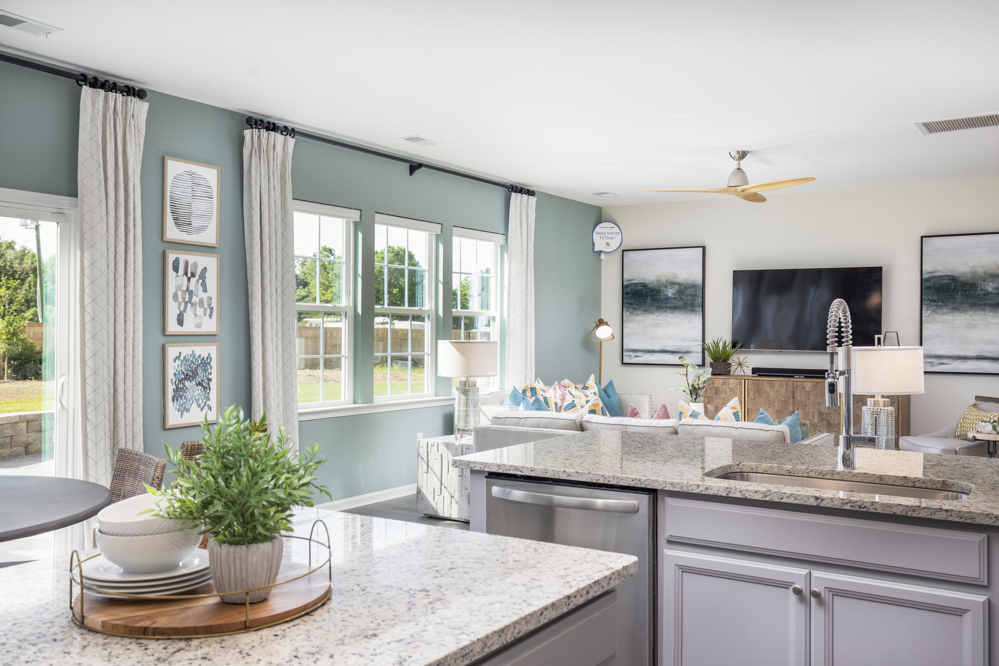416 Squire Pope Road Summerville, SC 29486 - Photo 8 of 37 Evans Kitchen and Family Room