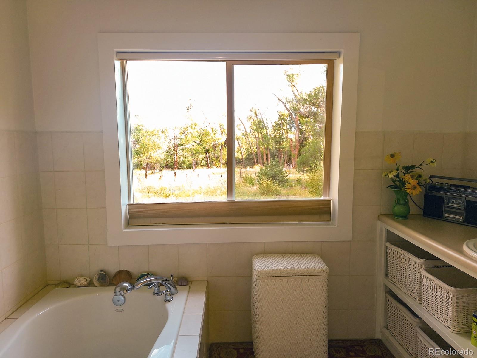 203 Hampton Run Road Mosca, CO 81146 - Photo 20 of 33 a bathroom with a tub a sink and a window
