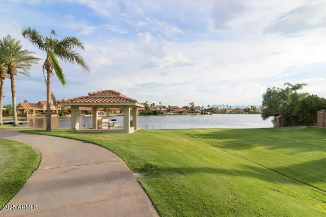 a view of swimming pool and lake view