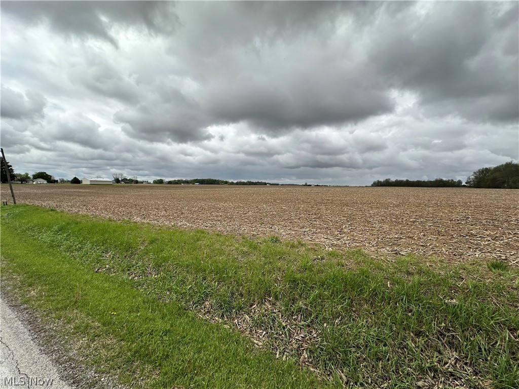 Expansive agricultural field with tilled earth extending to the horizon