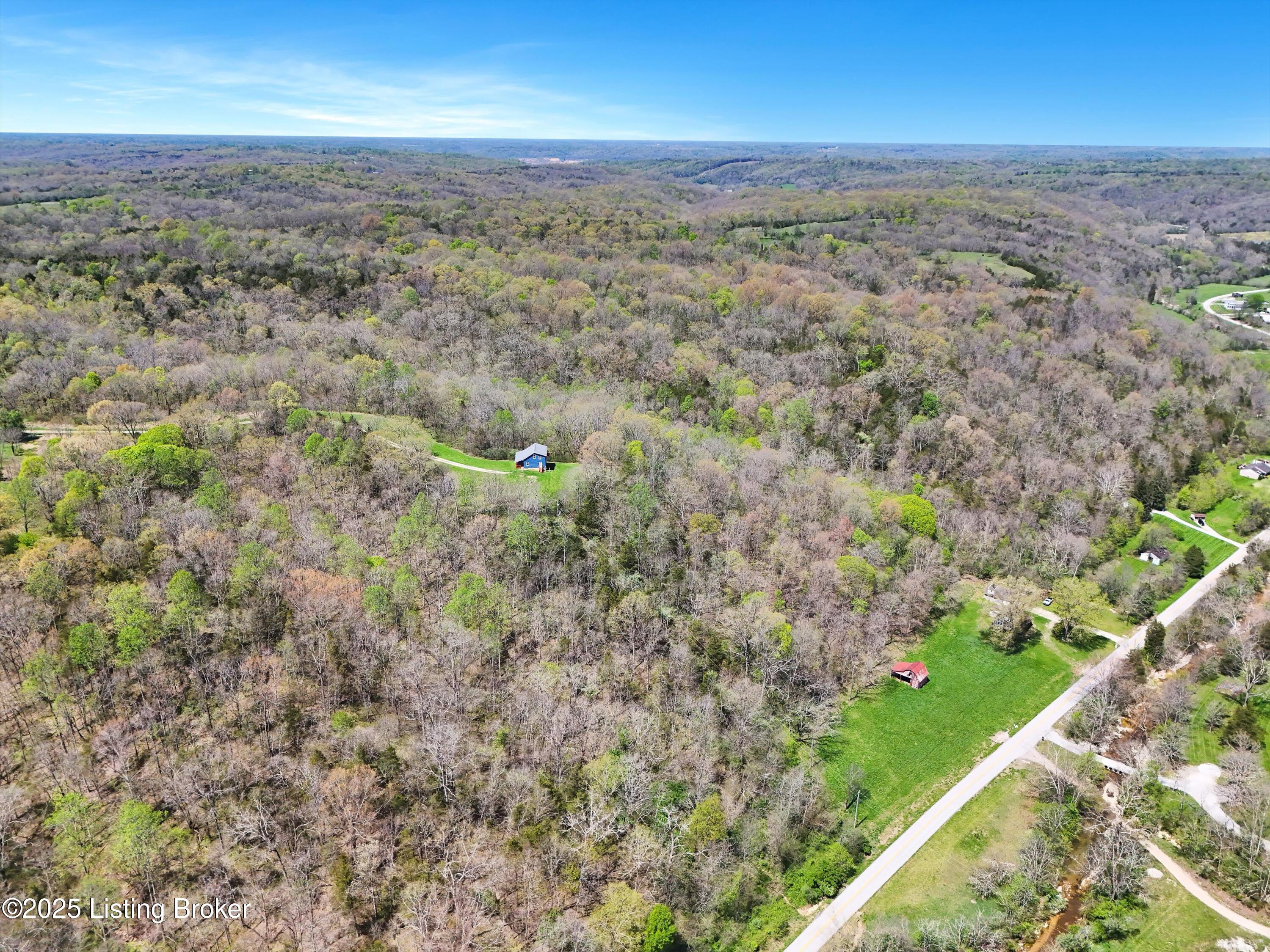 7700 Organ Creek Road Pendleton, KY 40055 - Photo 51 of 59 Aerial from Organ Creek looking at home in middle