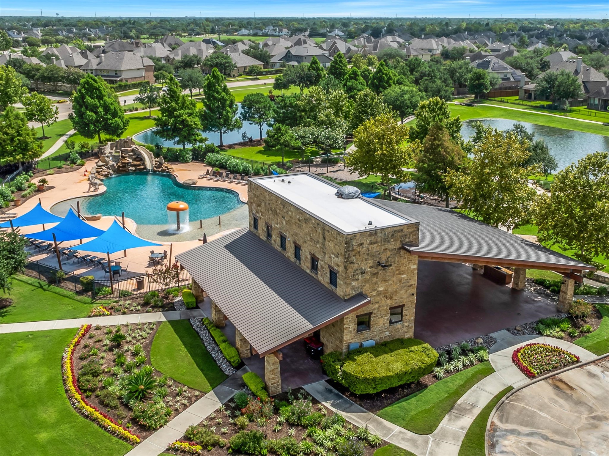 3910 Lupin Bush Lane Manvel, TX 77578 - Photo 2 of 30 an aerial view of a house with a garden
