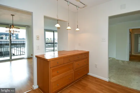 a view of a room with storage