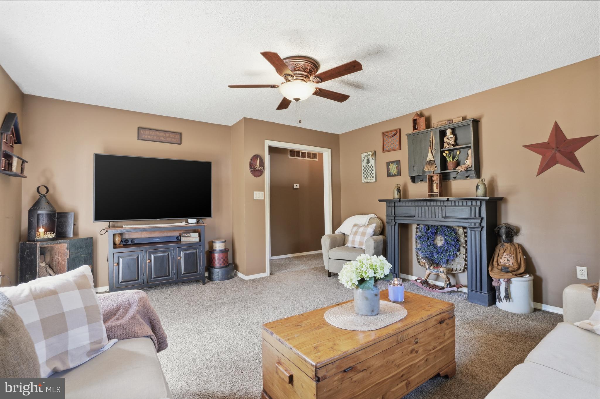 118 West Clinton Street Clayton, NJ 08312 - Photo 10 of 30 a living room with fireplace furniture and a flat screen tv