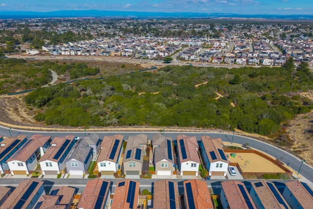 an aerial view of a city